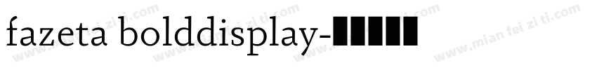fazeta bolddisplay字体转换